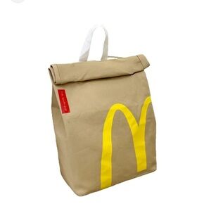 McDonald's Paper Bag Backpack Shoulder Bag Rucksack For School And Travel - NEW